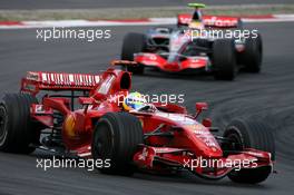 22.07.2007 Nurburg, Germany,  Felipe Massa (BRA), Scuderia Ferrari, Lewis Hamilton (GBR), McLaren Mercedes - Formula 1 World Championship, Rd 10, European Grand Prix, Sunday Race