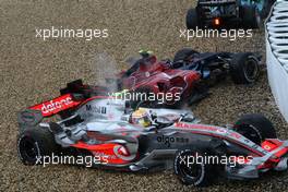 22.07.2007 Nürburg, Germany,  Lewis Hamilton (GBR), McLaren Mercedes, MP4-22, spins off - Formula 1 World Championship, Rd 10, European Grand Prix, Sunday Race