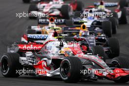 22.07.2007 Nurburg, Germany,  Lewis Hamilton (GBR), McLaren Mercedes at the start - Formula 1 World Championship, Rd 10, European Grand Prix, Sunday Race