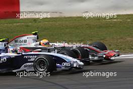 22.07.2007 Nürburg, Germany,  Lewis Hamilton (GBR), McLaren Mercedes and Alexander Wurz (AUT), Williams F1 Team - Formula 1 World Championship, Rd 10, European Grand Prix, Sunday Race