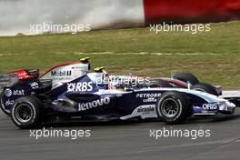 22.07.2007 Nürburg, Germany,  Lewis Hamilton (GBR), McLaren Mercedes and Alexander Wurz (AUT), Williams F1 Team - Formula 1 World Championship, Rd 10, European Grand Prix, Sunday Race