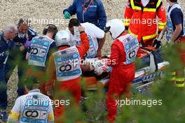 21.07.2007 Nürburg, Germany,  Lewis Hamilton (GBR), McLaren Mercedes, MP4-22, crashes heavily in qualifying - Formula 1 World Championship, Rd 10, European Grand Prix, Saturday Qualifying