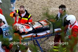 21.07.2007 Nürburg, Germany,  Lewis Hamilton (GBR), McLaren Mercedes, MP4-22, crashes heavily in qualifying - Formula 1 World Championship, Rd 10, European Grand Prix, Saturday Qualifying