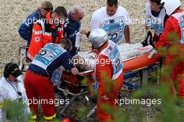 21.07.2007 Nürburg, Germany,  Lewis Hamilton (GBR), McLaren Mercedes, MP4-22, crashes heavily in qualifying - Formula 1 World Championship, Rd 10, European Grand Prix, Saturday Qualifying