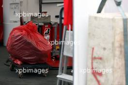 21.07.2007 Nürburg, Germany,  Front wheel of Lewis Hamilton (GBR), McLaren Mercedes get brought back to Bridgestone  - Formula 1 World Championship, Rd 10, European Grand Prix, Saturday Qualifying