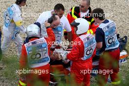 21.07.2007 Nürburg, Germany,  Lewis Hamilton (GBR), McLaren Mercedes, MP4-22, crashes heavily in qualifying - Formula 1 World Championship, Rd 10, European Grand Prix, Saturday Qualifying