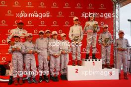 19.07.2007 Nürburg, Germany,  Lewis Hamilton (GBR), McLaren Mercedes, with young karters, Vodafone Karting Event - Formula 1 World Championship, Rd 10, European Grand Prix, Thursday