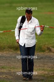 19.07.2007 Nürburg, Germany,  Michael Schumacher (GER), Scuderia Ferrari, Advisor arrives at the helicopter airfield, heli port - Formula 1 World Championship, Rd 10, European Grand Prix, Thursday