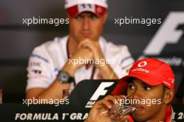 19.07.2007 Nurburg, Germany,  Lewis Hamilton (GBR), McLaren Mercedes, Ralf Schumacher (GER), Toyota Racing - Formula 1 World Championship, Rd 10, European Grand Prix, Thursday Press Conference