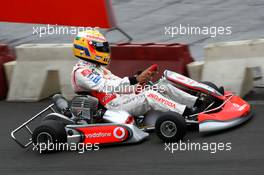 19.07.2007 Nürburg, Germany,  Lewis Hamilton (GBR), McLaren Mercedes, Vodafone Karting Event - Formula 1 World Championship, Rd 10, European Grand Prix, Thursday