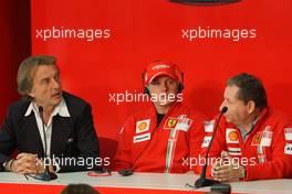 28.10.2007, Mugello, Italy,  Luca di Montezemolo (ITA), Scuderia Ferrari, FIAT Chairman and President of Ferrari, Kimi Raikkonen (FIN), Räikkönen, Scuderia Ferrari and Jean Todt (FRA), Scuderia Ferrari, Ferrari CEO - Ferrari World Finals