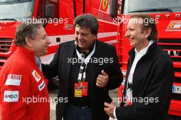 27.10.2007 Mugello, Italy,  Jean Todt meets with Tony Teixeira, A1GP Chairman and Emerson Fittipaldi (BRA), Seat Holder of A1 Team Brazil - 2007 Ferrari World Finals
