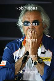 29.06.2007 Magny-Cours, France,  Flavio Briatore (ITA), Renault F1 Team, Team Chief, Managing Director - Formula 1 World Championship, Rd 8, French Grand Prix, Friday Press Conference