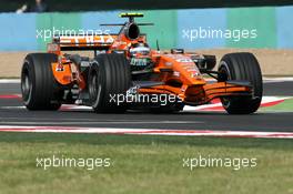 29.06.2007 Magny-Cours, France,  Christijan Albers (NED), Spyker F1 Team, F8-VII - Formula 1 World Championship, Rd 8, French Grand Prix, Friday Practice