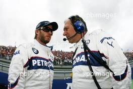 01.07.2007 Magny-Cours, France,  Nick Heidfeld (GER), BMW Sauber F1 Team, Willy Rampf (GER), BMW-Sauber, Technical Director - Formula 1 World Championship, Rd 8, French Grand Prix, Sunday Pre-Race Grid