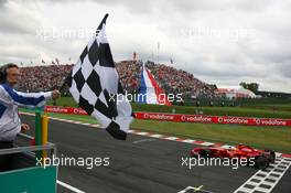 01.07.2007 Magny-Cours, France,  Felipe Massa (BRA), Scuderia Ferrari, finishes in second place - Formula 1 World Championship, Rd 8, French Grand Prix, Sunday Podium