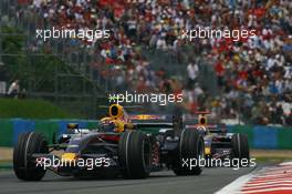 01.07.2007 Magny-Cours, France,  Mark Webber (AUS), Red Bull Racing, RB3 and David Coulthard (GBR), Red Bull Racing, RB3 - Formula 1 World Championship, Rd 8, French Grand Prix, Sunday Race