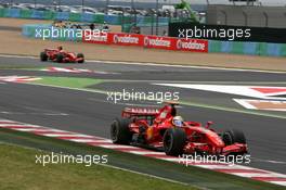 01.07.2007 Magny-Cours, France,  Felipe Massa (BRA), Scuderia Ferrari, F2007, Kimi Raikkonen (FIN), Räikkönen, Scuderia Ferrari, F2007 - Formula 1 World Championship, Rd 8, French Grand Prix, Sunday Race