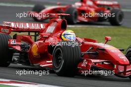 01.07.2007 Magny-Cours, France,  Felipe Massa (BRA), Scuderia Ferrari, Kimi Raikkonen (FIN), Räikkönen, Scuderia Ferrari - Formula 1 World Championship, Rd 8, French Grand Prix, Sunday Race