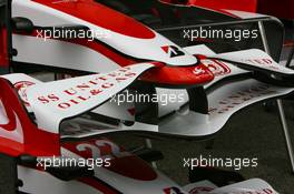 28.06.2007 Magny-Cours, France,  Super Aguri F1 Team, SA07, front wing detail - Formula 1 World Championship, Rd 8, French Grand Prix, Thursday