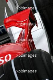 28.06.2007 Magny-Cours, France,  Toyota F1 Team wing detail - Formula 1 World Championship, Rd 8, French Grand Prix, Thursday