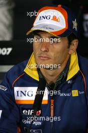 28.06.2007 Magny-Cours, France,  Giancarlo Fisichella (ITA), Renault F1 Team - Formula 1 World Championship, Rd 8, French Grand Prix, Thursday Press Conference