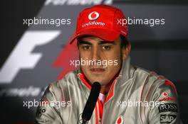 28.06.2007 Magny-Cours, France,  Fernando Alonso (ESP), McLaren Mercedes - Formula 1 World Championship, Rd 8, French Grand Prix, Thursday Press Conference