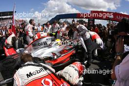 08.07.2007 Silverstone, England,  Lewis Hamilton (GBR), McLaren Mercedes - Formula 1 World Championship, Rd 9, British Grand Prix, Sunday Pre-Race Grid