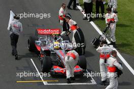 08.07.2007 Silverstone, England,  Lewis Hamilton (GBR), McLaren Mercedes - Formula 1 World Championship, Rd 9, British Grand Prix, Sunday Pre-Race Grid