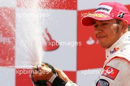 08.07.2007 Silverstone, England,  Lewis Hamilton (GBR), McLaren Mercedes - Formula 1 World Championship, Rd 9, British Grand Prix, Sunday Podium