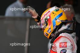 08.07.2007 Silverstone, England,  Lewis Hamilton (GBR), McLaren Mercedes - Formula 1 World Championship, Rd 9, British Grand Prix, Sunday Podium