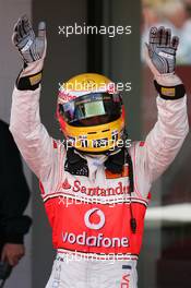 08.07.2007 Silverstone, England,  Lewis Hamilton (GBR), McLaren Mercedes - Formula 1 World Championship, Rd 9, British Grand Prix, Sunday Podium