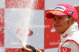 08.07.2007 Silverstone, England,  Lewis Hamilton (GBR), McLaren Mercedes - Formula 1 World Championship, Rd 9, British Grand Prix, Sunday Podium