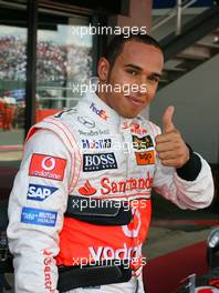 07.07.2007 Silverstone, England,  1st, Pole Position, Lewis Hamilton (GBR), McLaren Mercedes, MP4-22 - Formula 1 World Championship, Rd 9, British Grand Prix, Saturday Qualifying