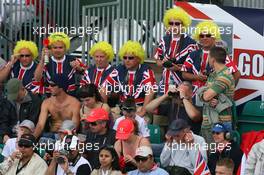 08.07.2007 Silverstone, England,  Lewis Hamilton (GBR), McLaren Mercedes, fans - Formula 1 World Championship, Rd 9, British Grand Prix, Sunday