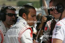 05.08.2007 Budapest, Hungary,  Lewis Hamilton (GBR), McLaren Mercedes - Formula 1 World Championship, Rd 11, Hungarian Grand Prix, Sunday Pre-Race Grid