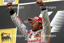 05.08.2007 Budapest, Hungary,  Lewis Hamilton (GBR), McLaren Mercedes - Formula 1 World Championship, Rd 11, Hungarian Grand Prix, Sunday Podium