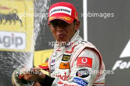 05.08.2007 Budapest, Hungary,  Lewis Hamilton (GBR), McLaren Mercedes - Formula 1 World Championship, Rd 11, Hungarian Grand Prix, Sunday Podium