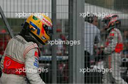 05.08.2007 Budapest, Hungary,  Winner, 1st, Lewis Hamilton (GBR), McLaren Mercedes, MP4-22 and 4th Fernando Alonso (ESP), McLaren Mercedes, MP4-22 - Formula 1 World Championship, Rd 11, Hungarian Grand Prix, Sunday Podium