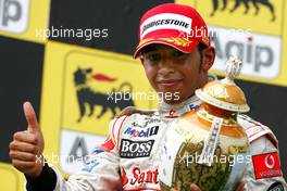 05.08.2007 Budapest, Hungary,  Lewis Hamilton (GBR), McLaren Mercedes - Formula 1 World Championship, Rd 11, Hungarian Grand Prix, Sunday Podium