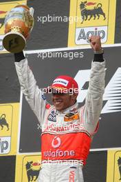 05.08.2007 Budapest, Hungary,  1st place Lewis Hamilton (GBR), McLaren Mercedes - Formula 1 World Championship, Rd 11, Hungarian Grand Prix, Sunday Podium