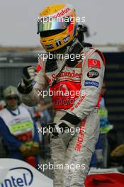 05.08.2007 Budapest, Hungary,  1st, Winner, Lewis Hamilton (GBR), McLaren Mercedes, MP4-22 - Formula 1 World Championship, Rd 11, Hungarian Grand Prix, Sunday Podium