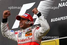 05.08.2007 Budapest, Hungary,  Lewis Hamilton (GBR), McLaren Mercedes - Formula 1 World Championship, Rd 11, Hungarian Grand Prix, Sunday Podium