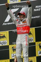 05.08.2007 Budapest, Hungary,  1st, Winner, Lewis Hamilton (GBR), McLaren Mercedes, MP4-22 - Formula 1 World Championship, Rd 11, Hungarian Grand Prix, Sunday Podium