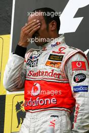 05.08.2007 Budapest, Hungary,  Lewis Hamilton (GBR), McLaren Mercedes - Formula 1 World Championship, Rd 11, Hungarian Grand Prix, Sunday Podium