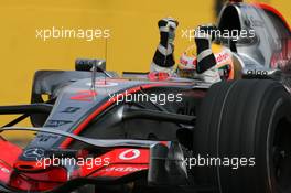 05.08.2007 Budapest, Hungary,  Winner, 1st, Lewis Hamilton (GBR), McLaren Mercedes, MP4-22 - Formula 1 World Championship, Rd 11, Hungarian Grand Prix, Sunday Podium