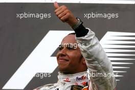 05.08.2007 Budapest, Hungary,  Lewis Hamilton (GBR), McLaren Mercedes - Formula 1 World Championship, Rd 11, Hungarian Grand Prix, Sunday Podium