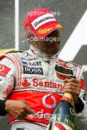 05.08.2007 Budapest, Hungary,  Lewis Hamilton (GBR), McLaren Mercedes - Formula 1 World Championship, Rd 11, Hungarian Grand Prix, Sunday Podium