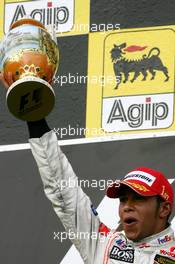 05.08.2007 Budapest, Hungary,  Lewis Hamilton (GBR), McLaren Mercedes - Formula 1 World Championship, Rd 11, Hungarian Grand Prix, Sunday Podium