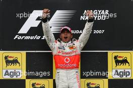 05.08.2007 Budapest, Hungary,  Winner, 1st, Lewis Hamilton (GBR), McLaren Mercedes, MP4-22 - Formula 1 World Championship, Rd 11, Hungarian Grand Prix, Sunday Podium